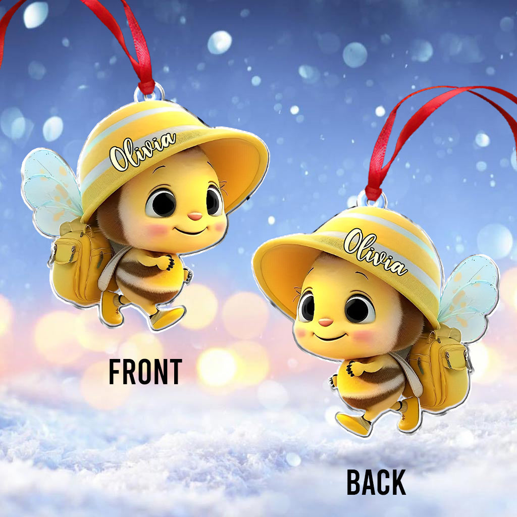 Cute Baby Bee - Personalized Kid Ornament
