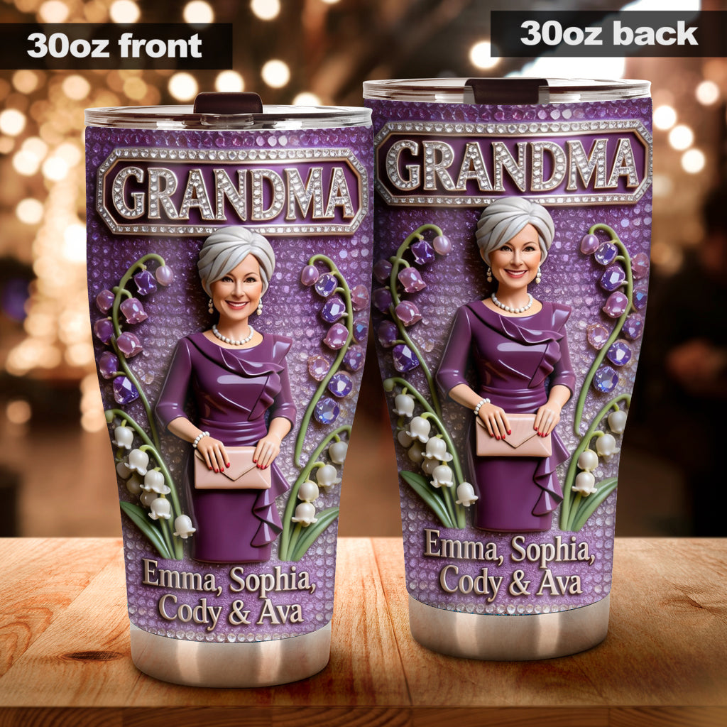 Custom Any Photo, Any Title - Personalized Grandma Tumbler