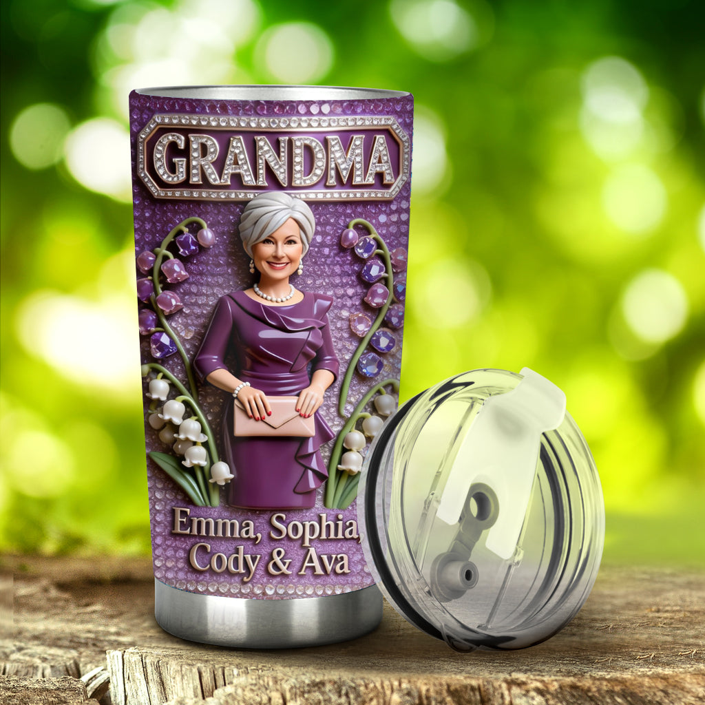 Custom Any Photo, Any Title - Personalized Grandma Tumbler
