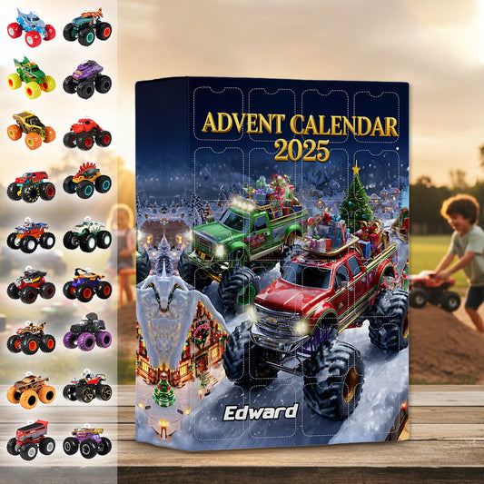Monster Crusher - Personalized Kid Advent Calendar With Ornaments