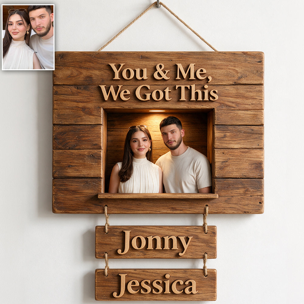 You & Me We Got This - Personalized Couple Pallet Wood Sign