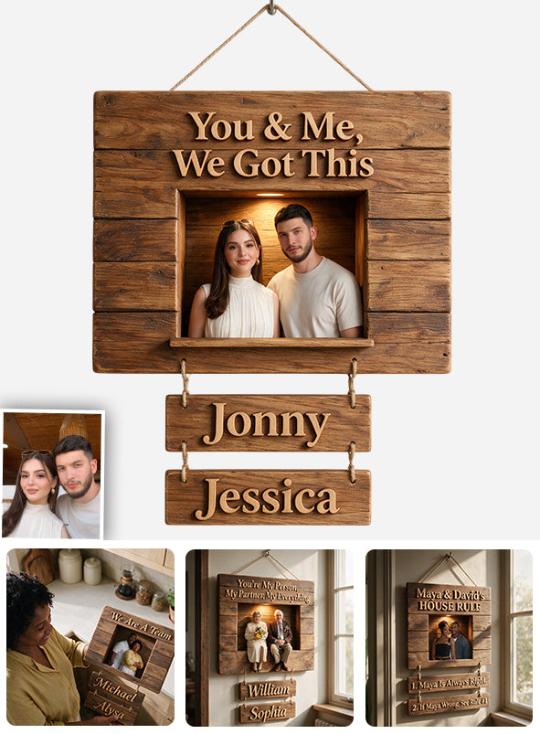 You & Me We Got This - Personalized Couple Pallet Wood Sign