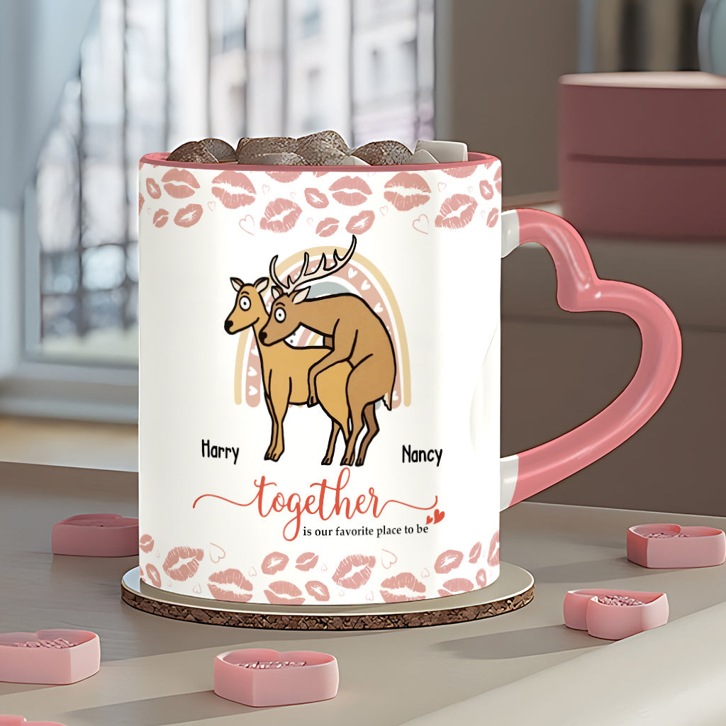 I Love You - Personalized Hunting Heart Handle Mug
