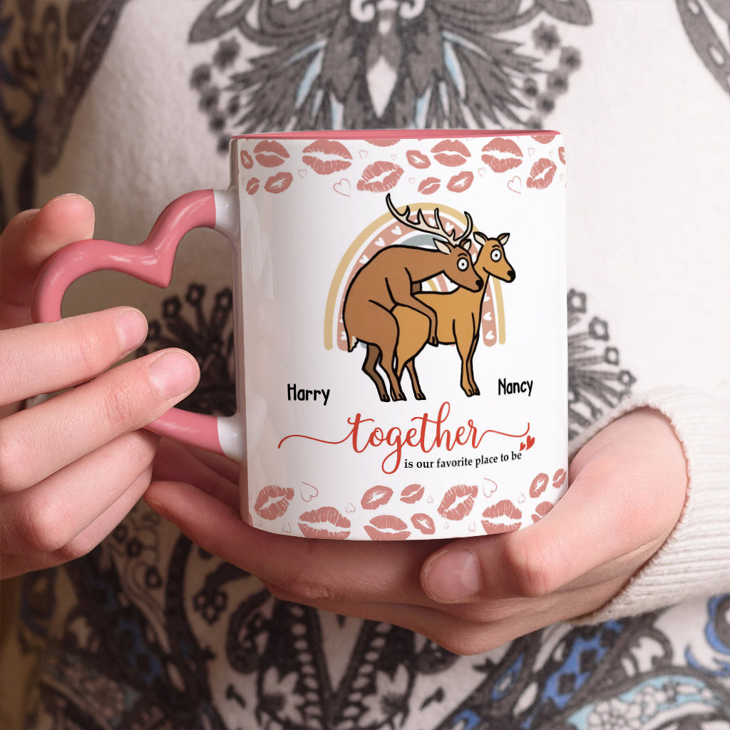 I Love You - Personalized Hunting Heart Handle Mug