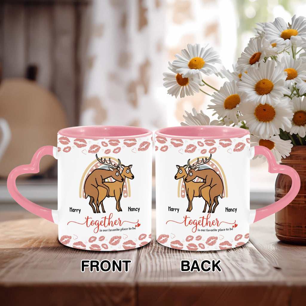 I Love You - Personalized Hunting Heart Handle Mug