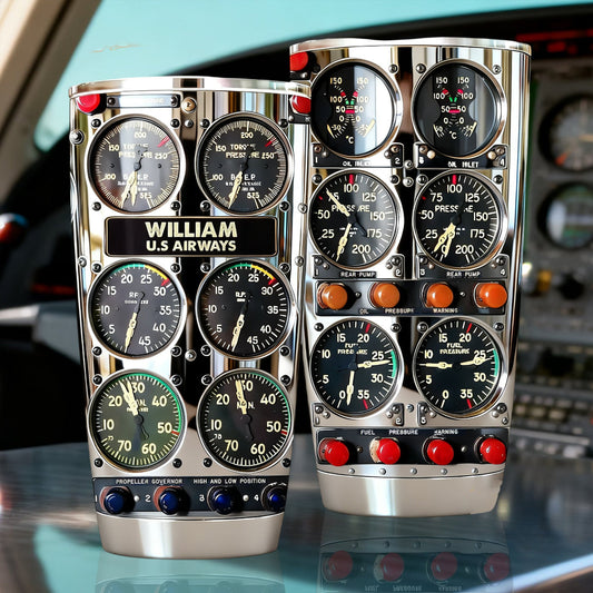 Aviation Control Panel - Personalized Aviation Tumbler