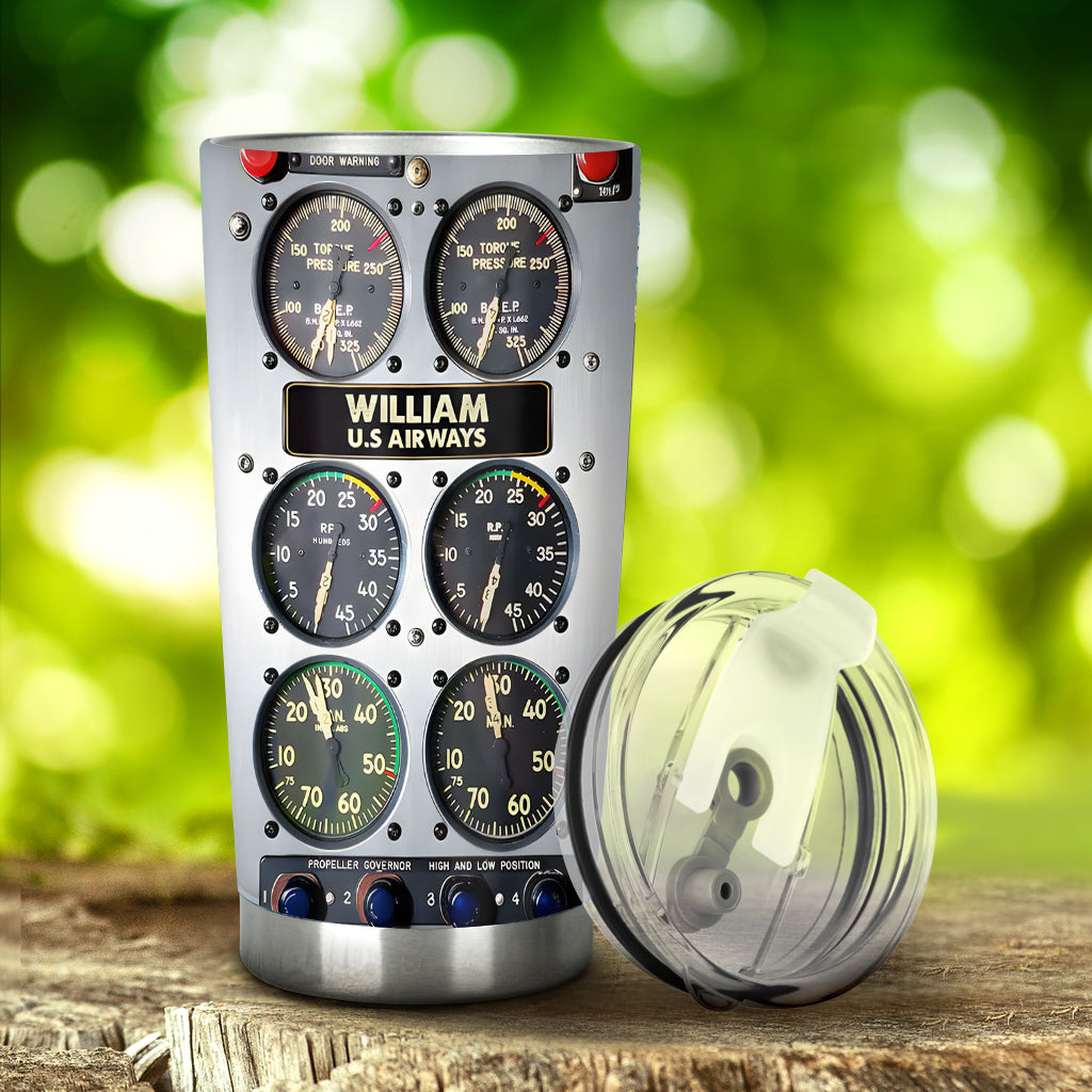 Aviation Control Panel - Personalized Aviation Tumbler