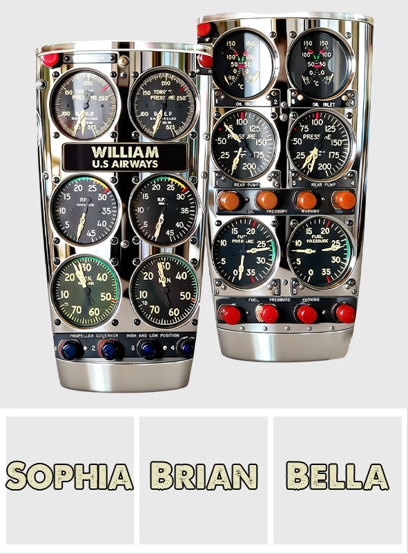 Aviation Control Panel - Personalized Aviation Tumbler