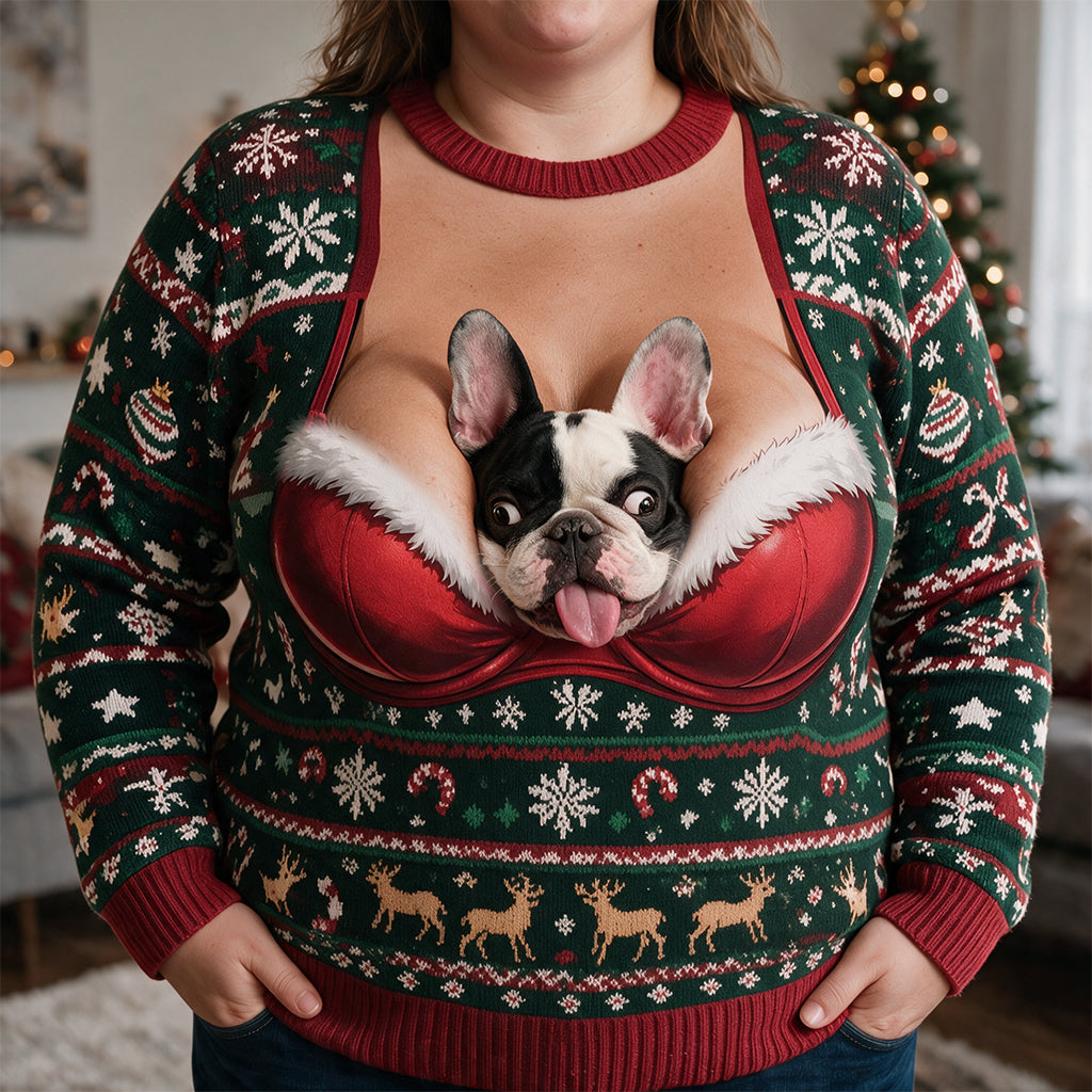 Funny Pet Photo - Personalized Dog Ugly Sweater