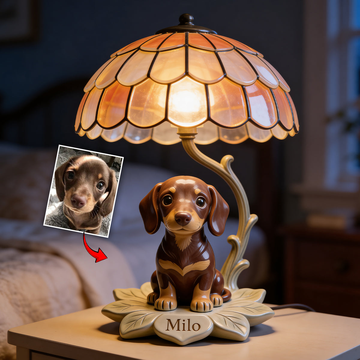 Love My Pet - Personalized Dog Acrylic LED Night Light