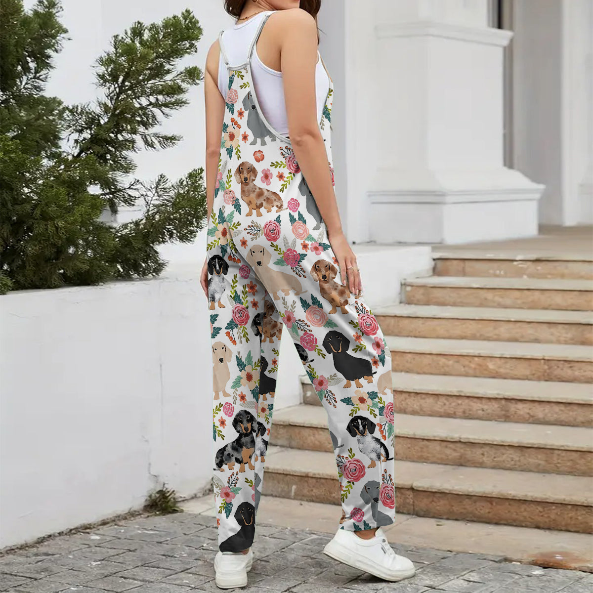 Adorable Dachshunds - Personalized Dachshund Loose-Fit Overalls/ Rompers