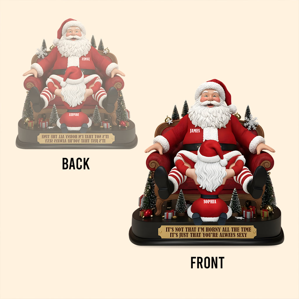 Santa Claus Funny Couple - Personalized Couple Custom Shaped Acrylic Plaque