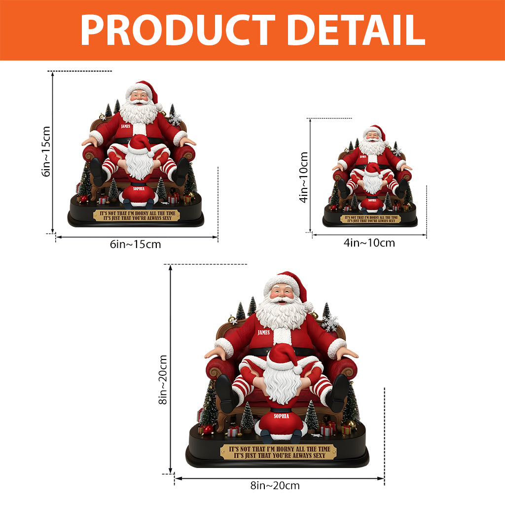Santa Claus Funny Couple - Personalized Couple Custom Shaped Acrylic Plaque