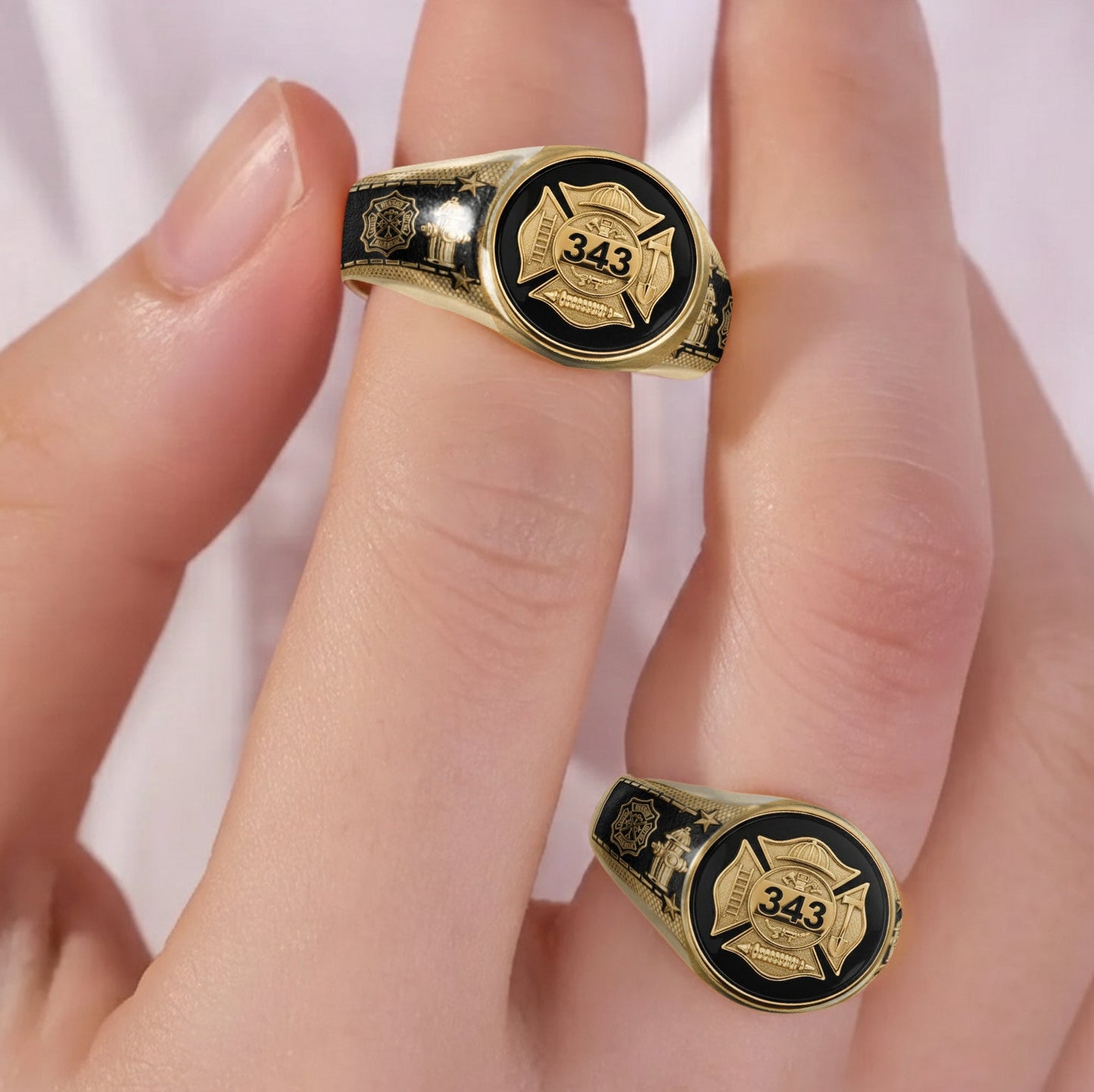 Strong One - Personalized Firefighter Signet Ring