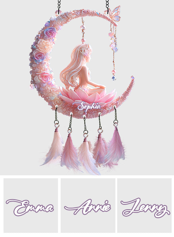 Yoga Lover - Personalized Yoga Window Hanging Suncatcher With Custom Charms