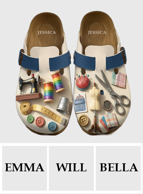 Go Away, I'm Sewing - Personalized Sewing Clogs With Arch Support