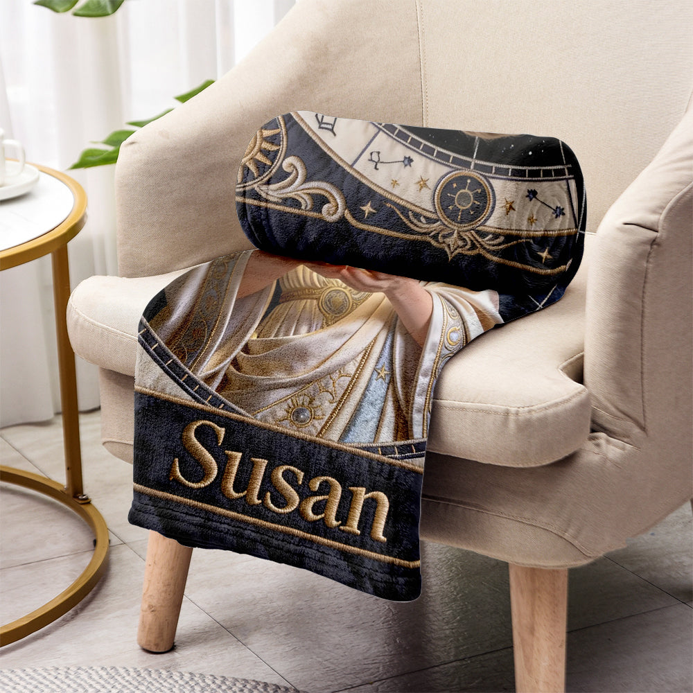 Custom Any Photo, Zodiac Sign - Personalized Horoscope Blanket
