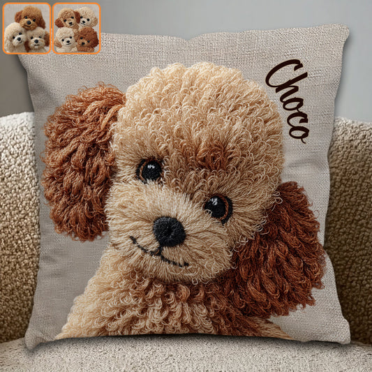 Cute Poodles - Personalized Poodles Throw Pillow