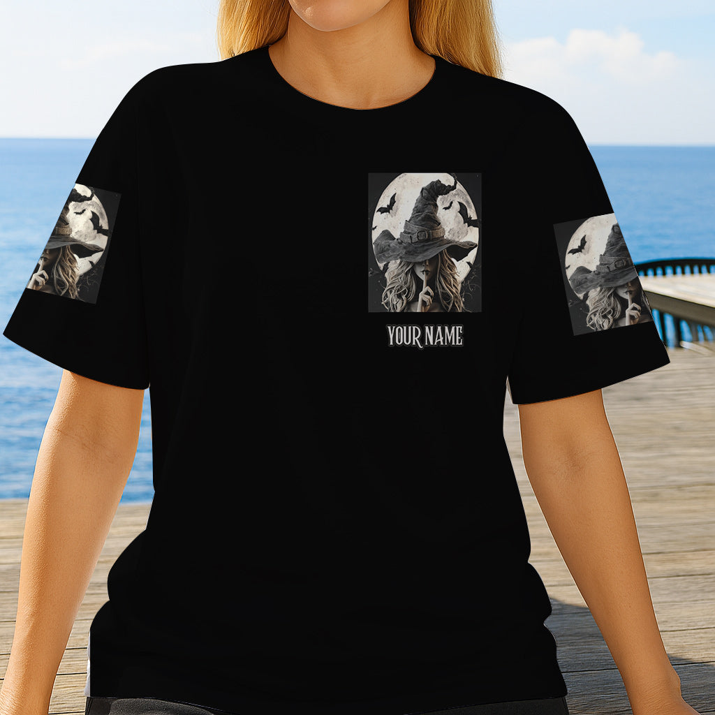 A Wee Bit Wicked - Personalized Witch All Over Shirt