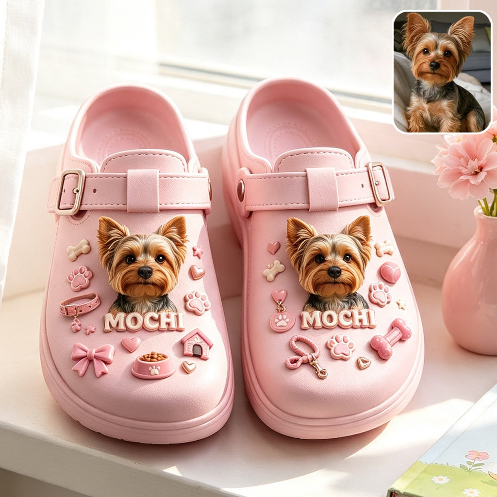 I Love My Dog - Personalized Dog Clogs With Arch Support