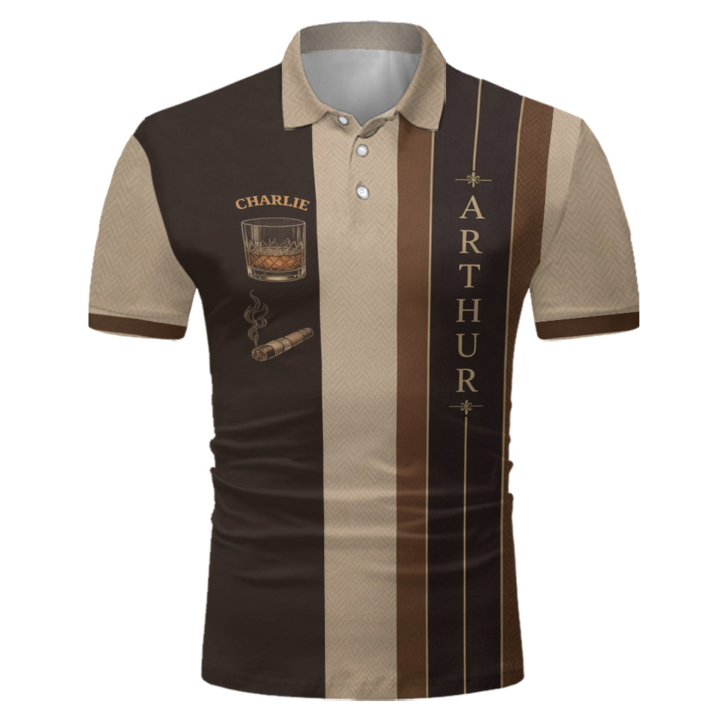 Whiskey & Cigar - Personalized Whisky Polo Shirt