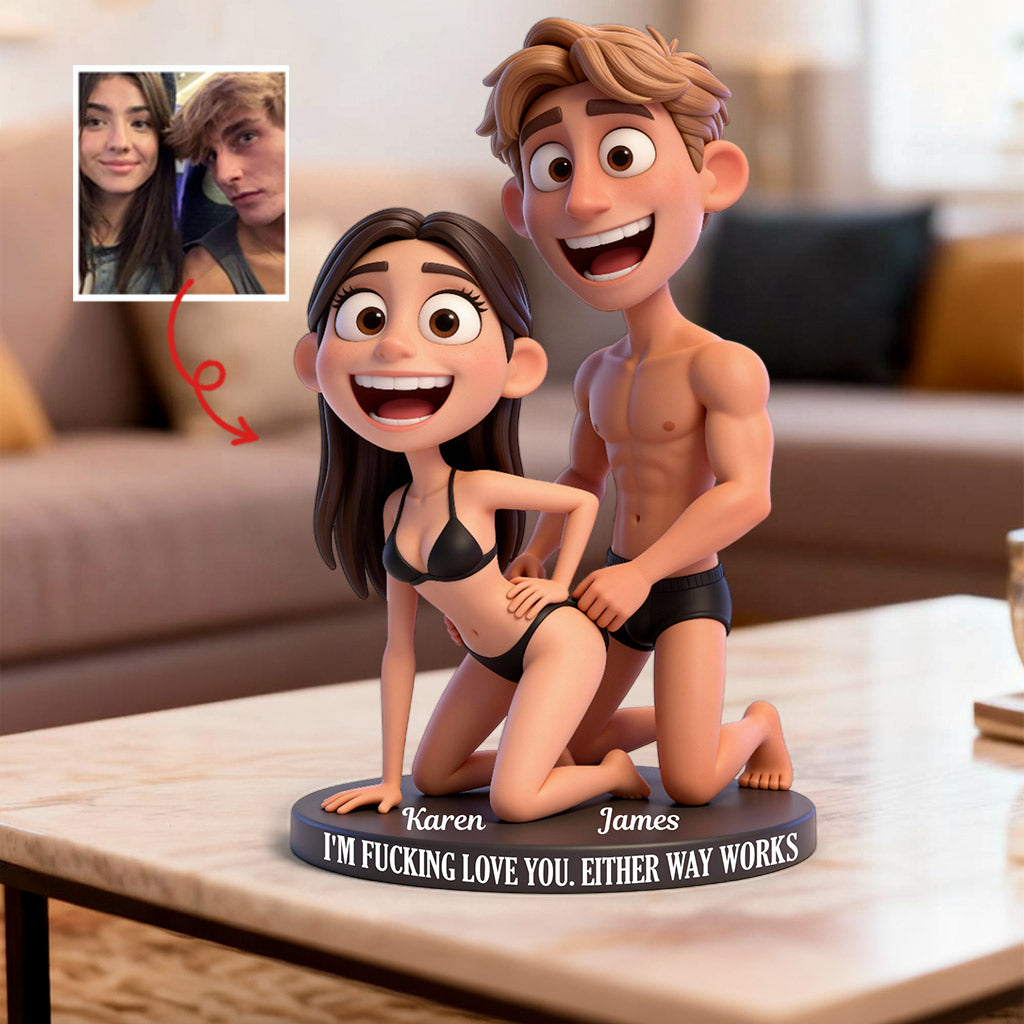 Naughty Couple - Personalized Couple Custom Shaped Acrylic Plaque