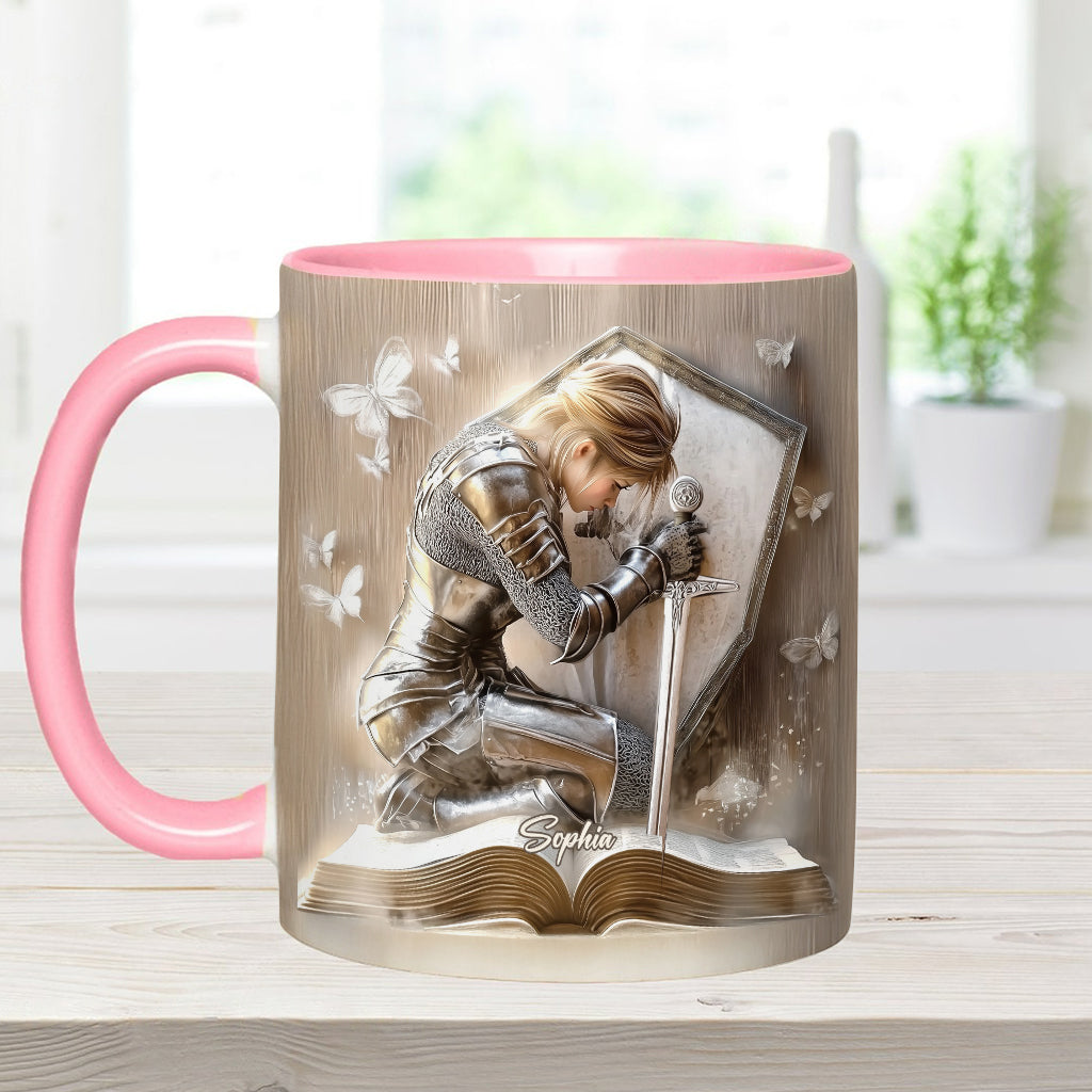 God Says I am Warrior - Personalized Christian Accent Mug
