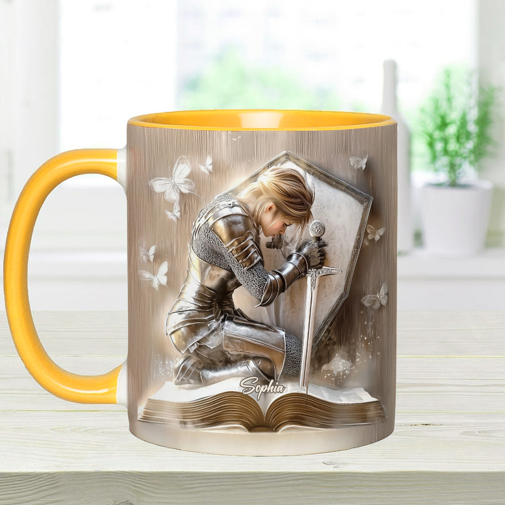 God Says I am Warrior - Personalized Christian Accent Mug