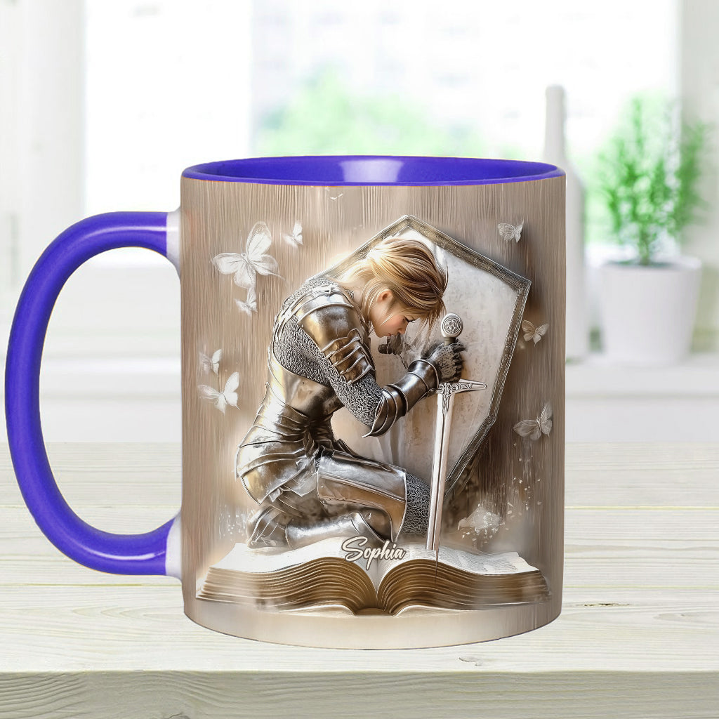 God Says I am Warrior - Personalized Christian Accent Mug