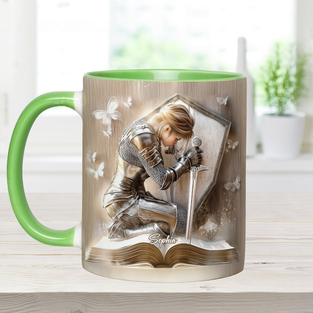 God Says I am Warrior - Personalized Christian Accent Mug