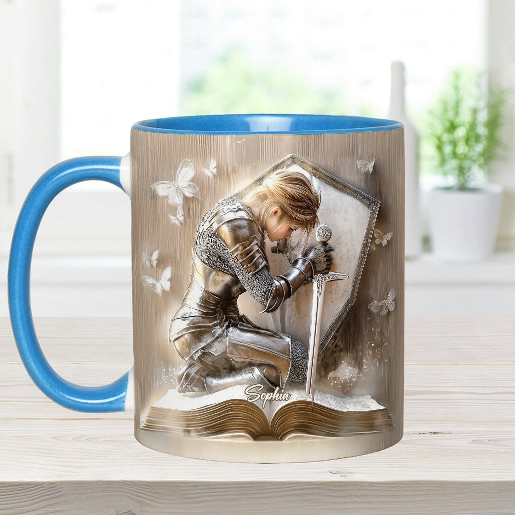 God Says I am Warrior - Personalized Christian Accent Mug