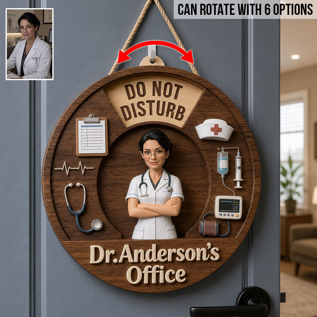 Ready To Care - Personalized Nurse Spinner Sign Custom Shape
