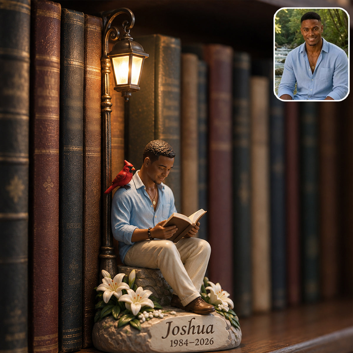 I'm Always With You - Personalized Memorial Bookshelf Lamp