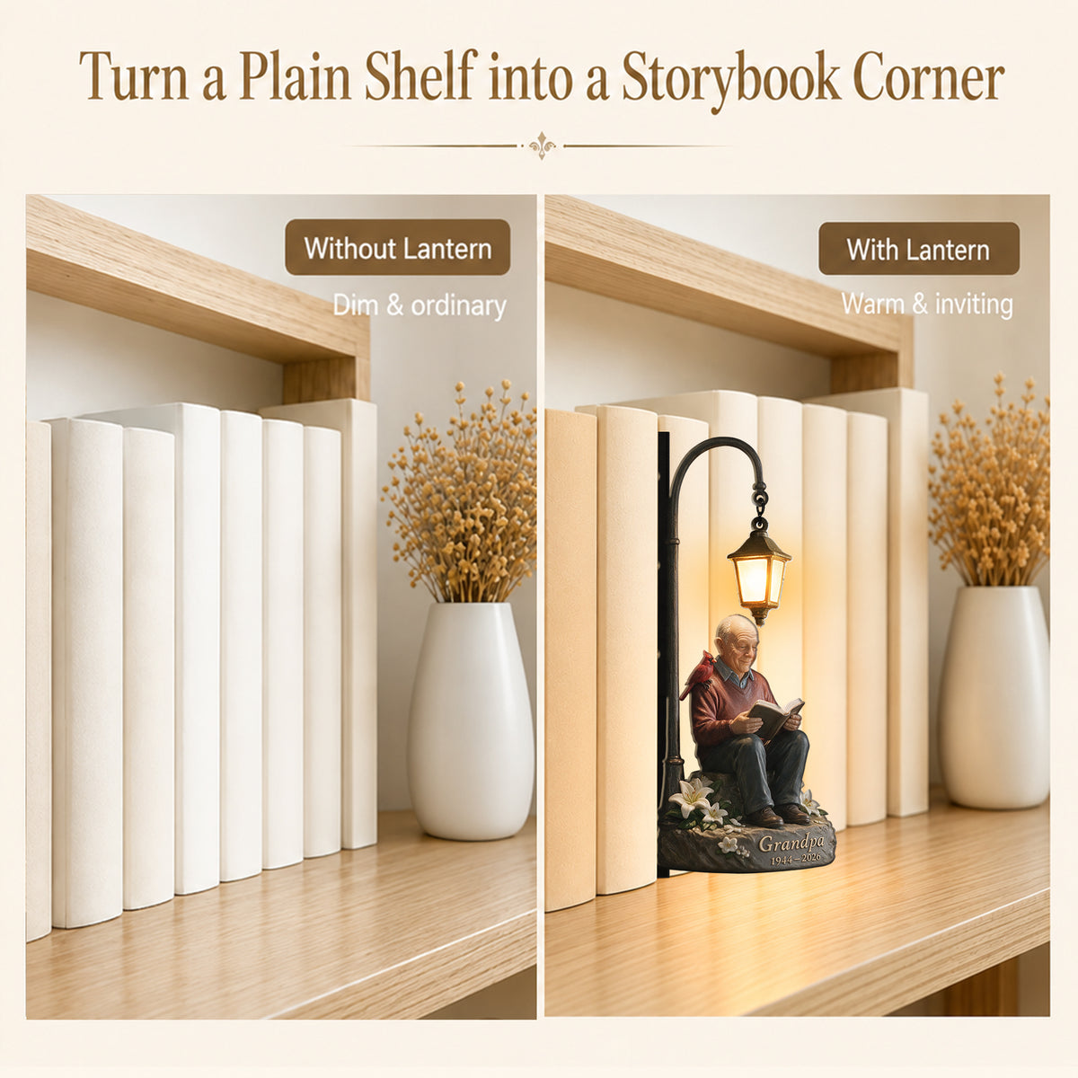 I'm Always With You - Personalized Memorial Bookshelf Lamp