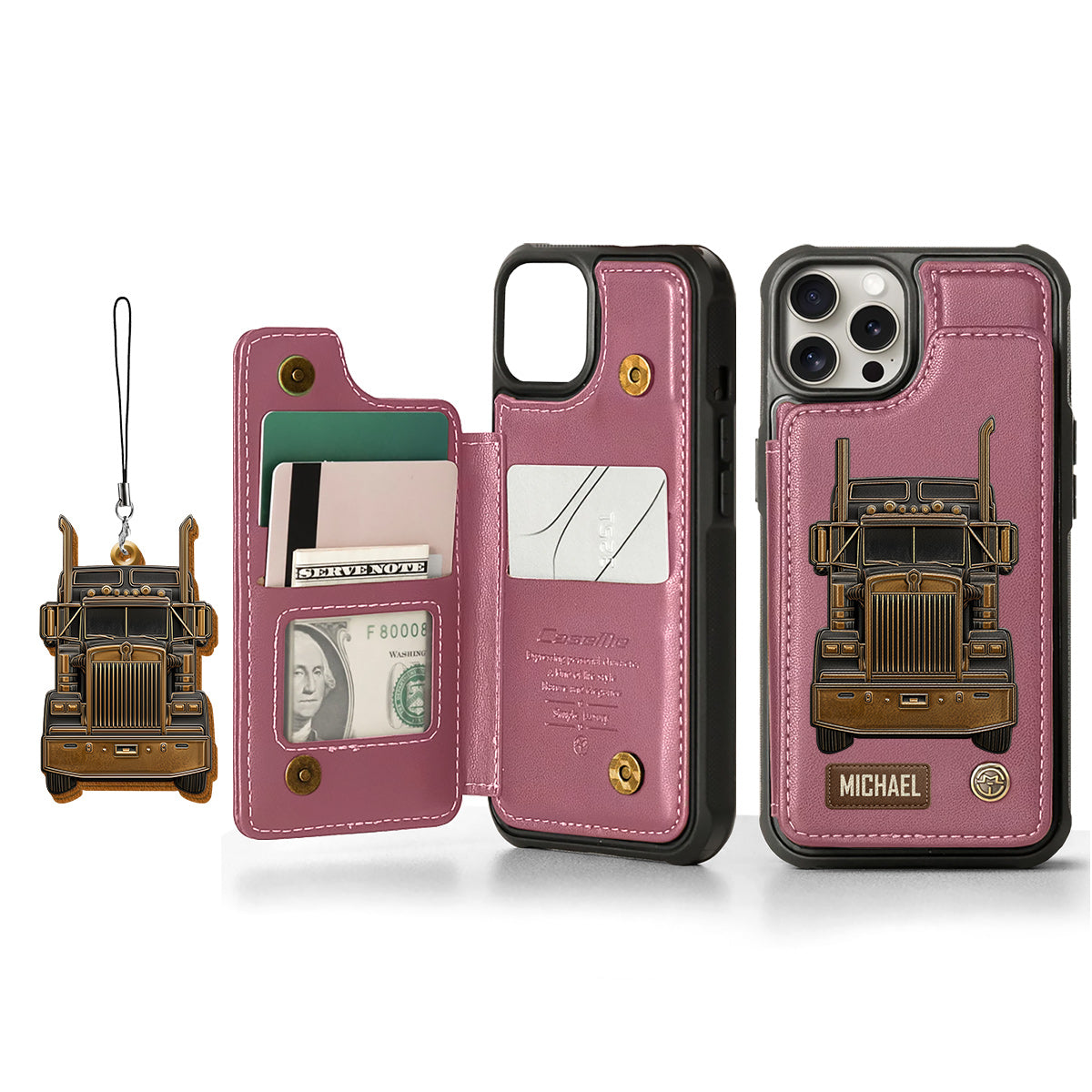 Truck Driver - Personalized Trucker Wallet Phone Case