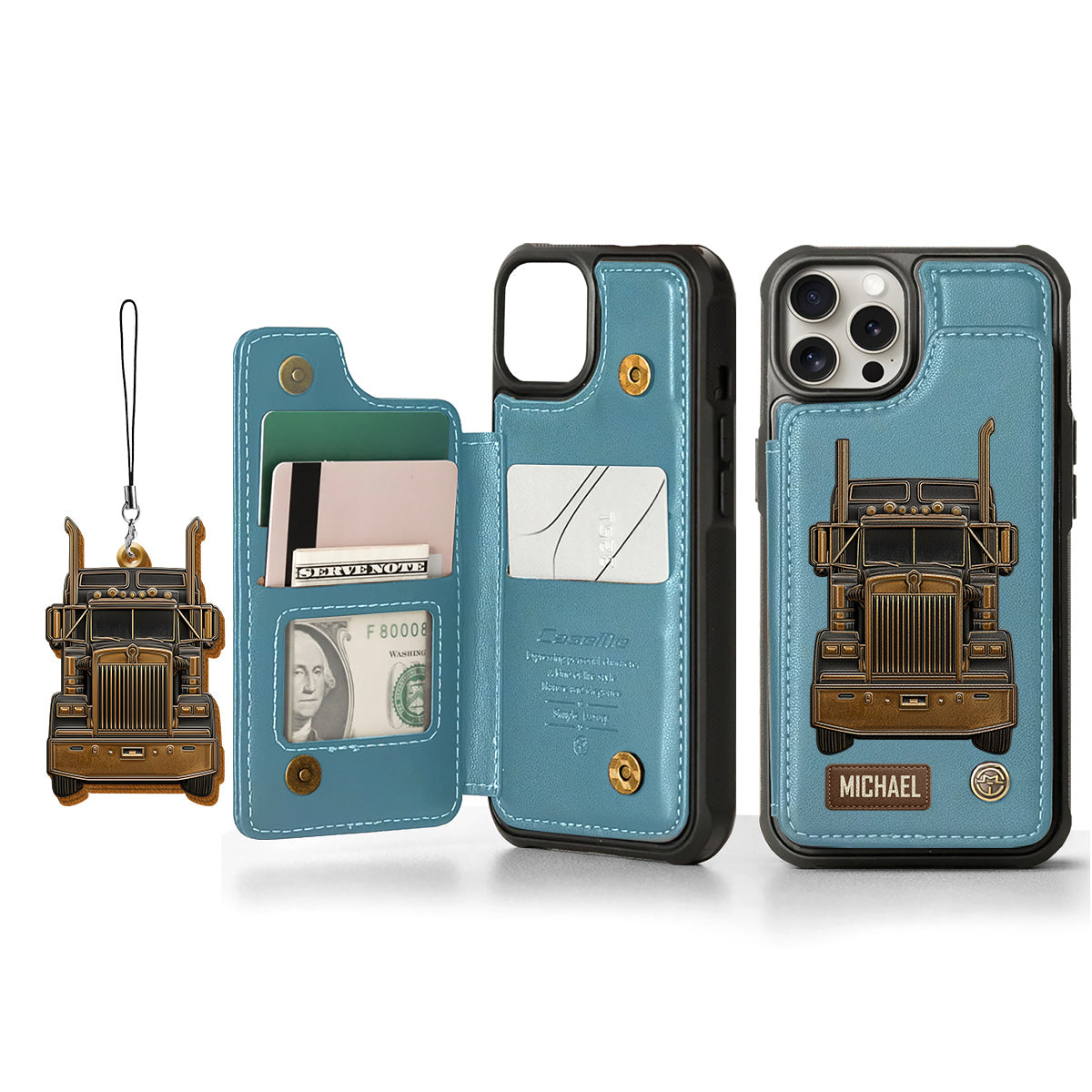 Truck Driver - Personalized Trucker Wallet Phone Case