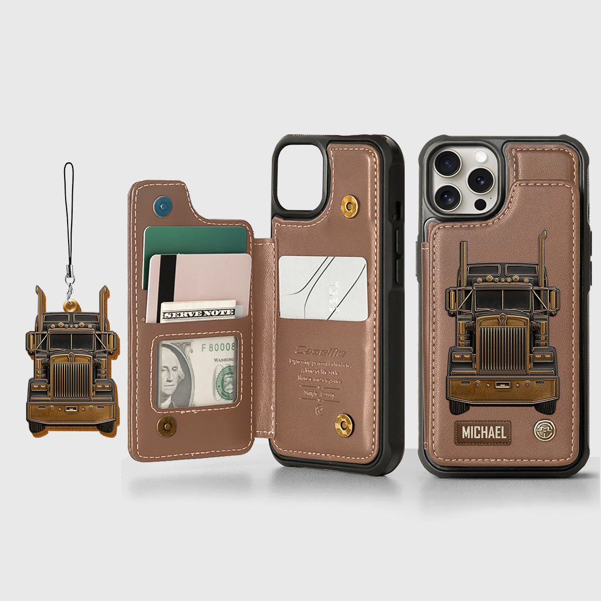 Truck Driver - Personalized Trucker Wallet Phone Case