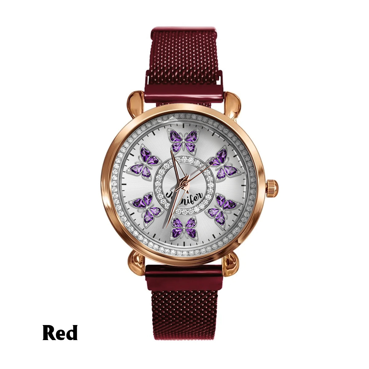 Love Butterflies - Personalized Butterfly Women Hand Watch