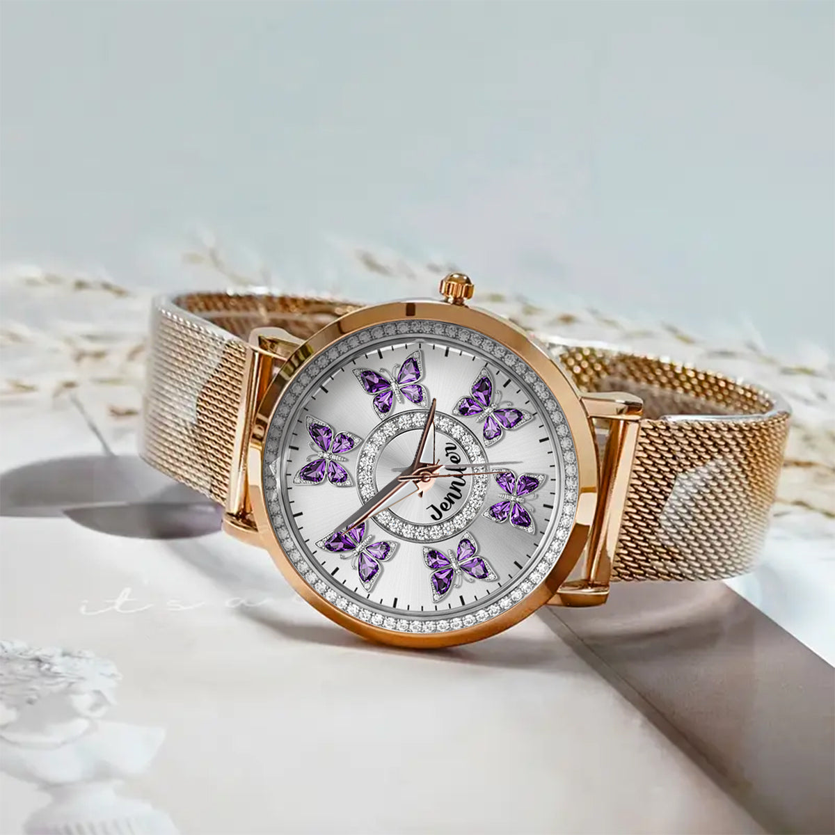 Love Butterflies - Personalized Butterfly Women Hand Watch