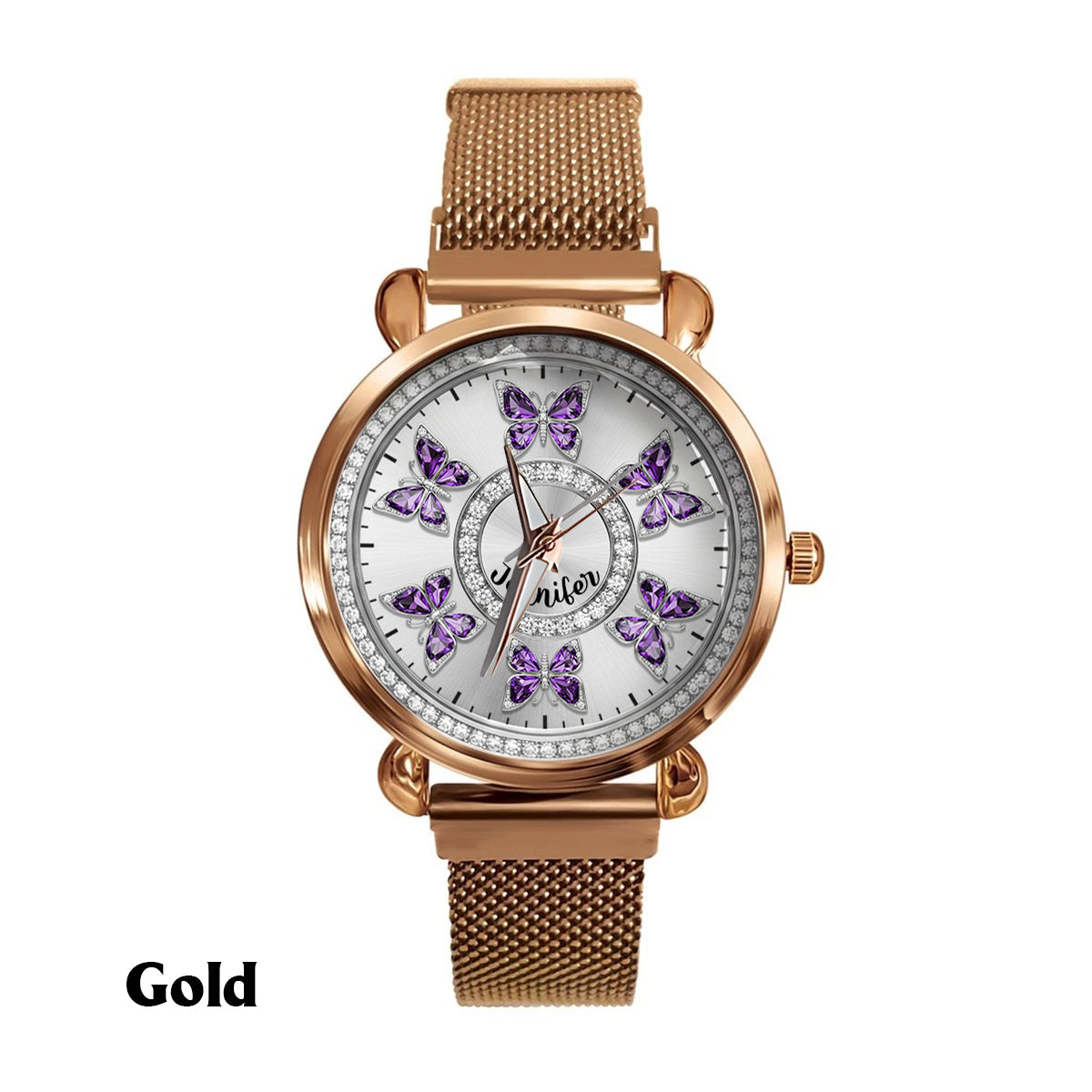Love Butterflies - Personalized Butterfly Women Hand Watch