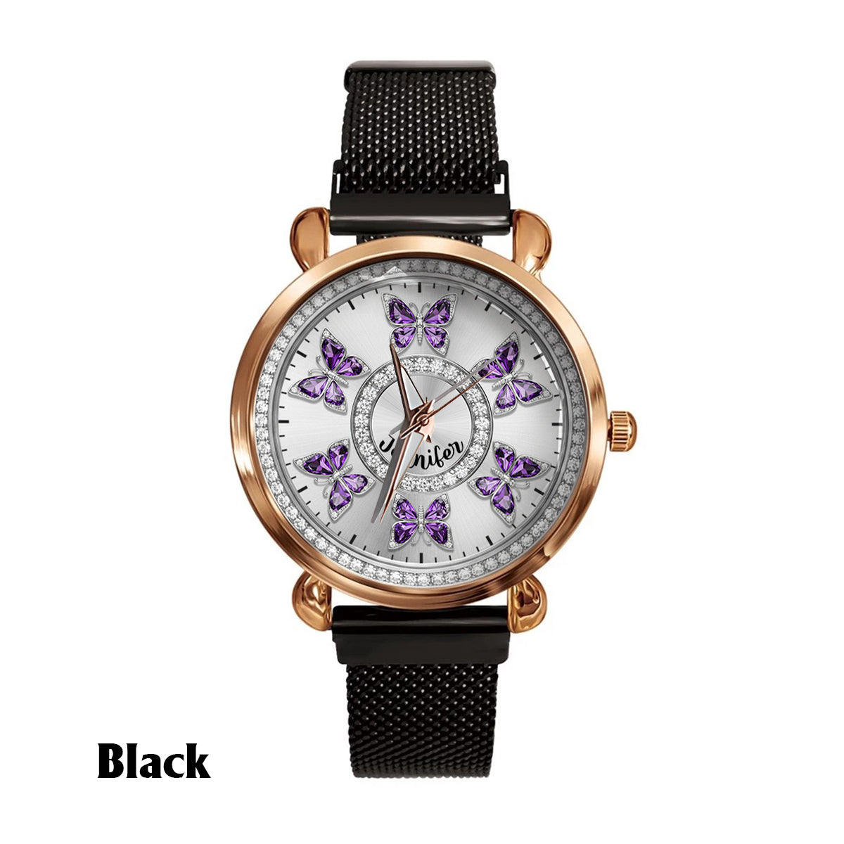 Love Butterflies - Personalized Butterfly Women Hand Watch