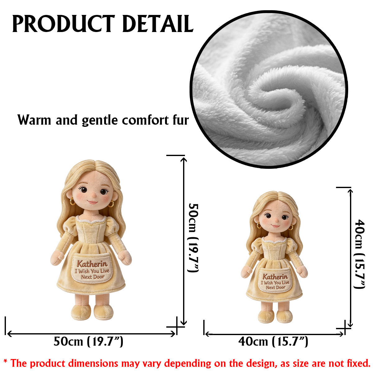 I Wish You Live Next Door - Personalized Bestie Faux Fur Shaped Pillow