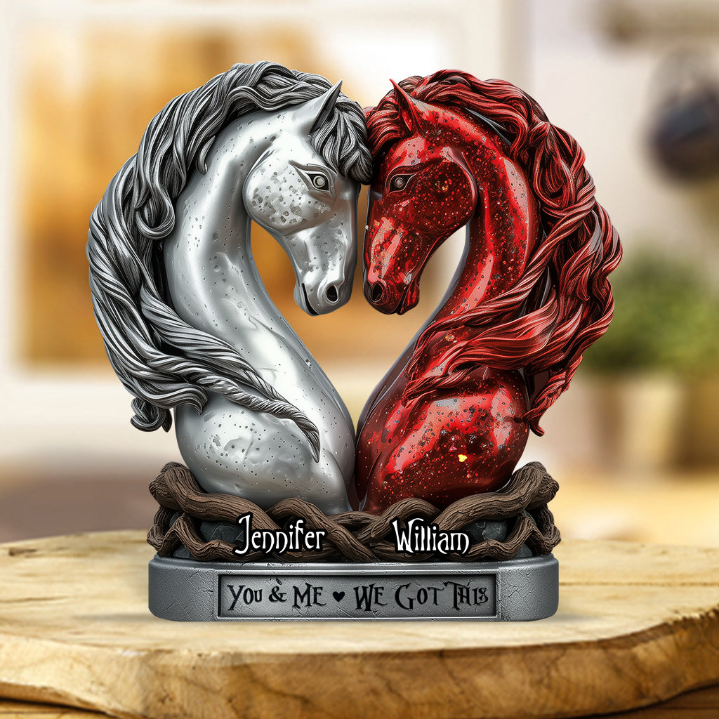 You & Me - Personalized Horse Custom Shaped Acrylic Plaque