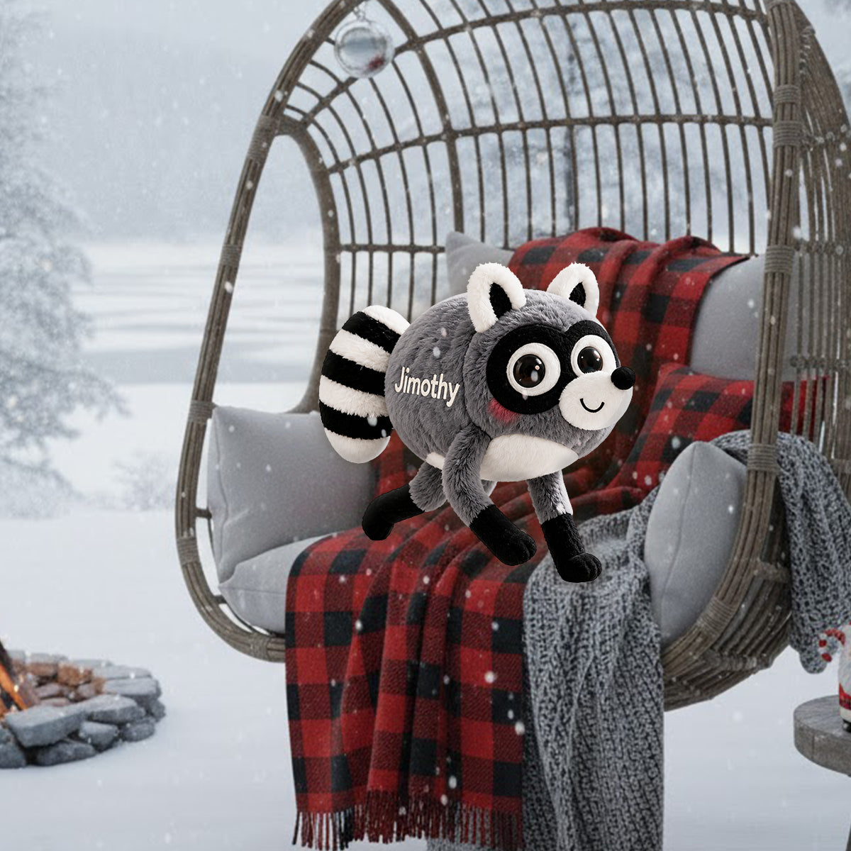 Jimothy Raccoon - Raccoon Premium Faux Fur Pillow