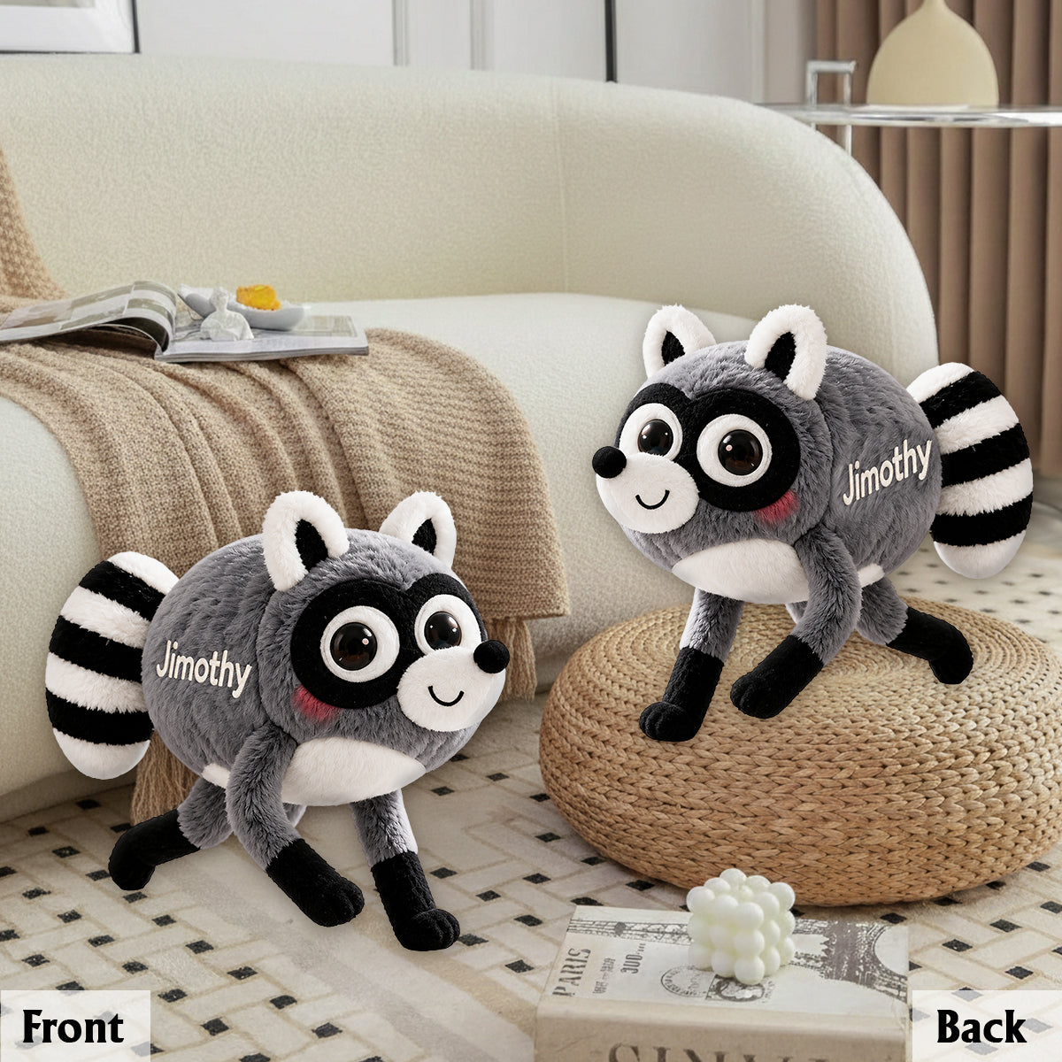 Jimothy Raccoon - Raccoon Premium Faux Fur Pillow