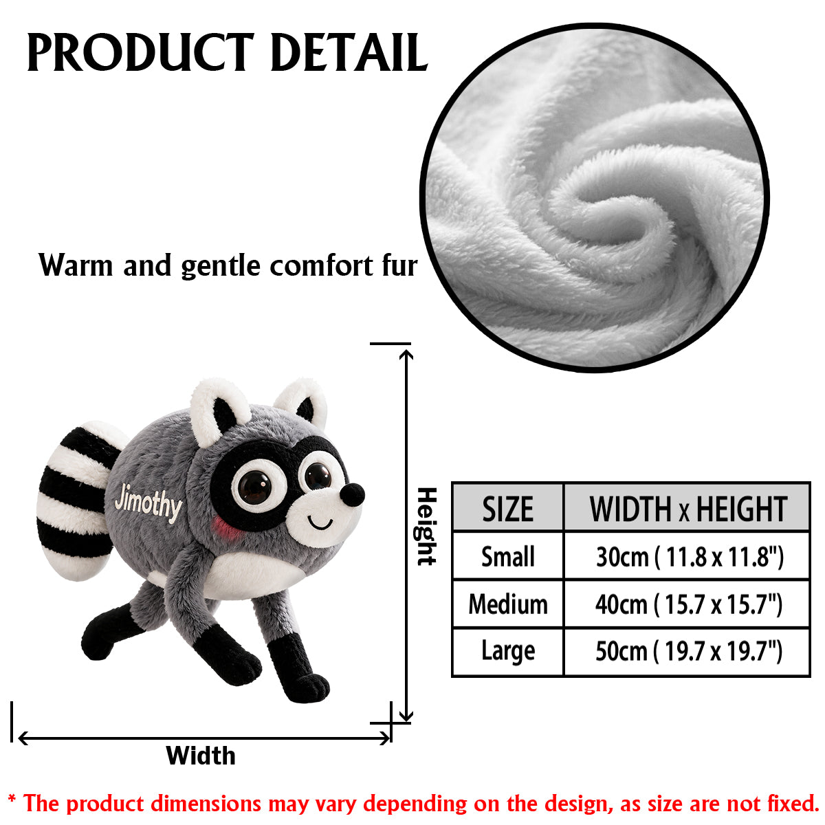 Jimothy Raccoon - Raccoon Premium Faux Fur Pillow