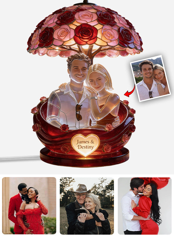 Custom Any Photo You & Me - Personalized Couple Acrylic LED Night Light
