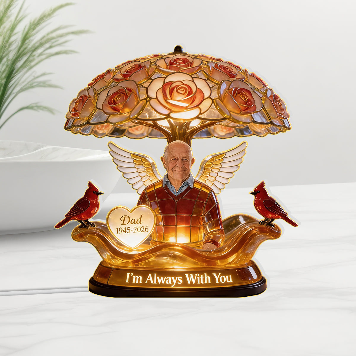 Custom Any Photo Light This When You Miss Me - Personalized Memorial Acrylic LED Night Light