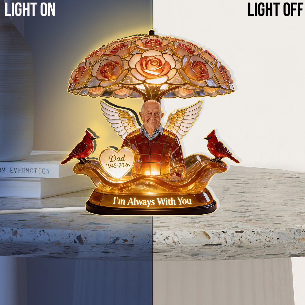 Custom Any Photo Light This When You Miss Me - Personalized Memorial Acrylic LED Night Light