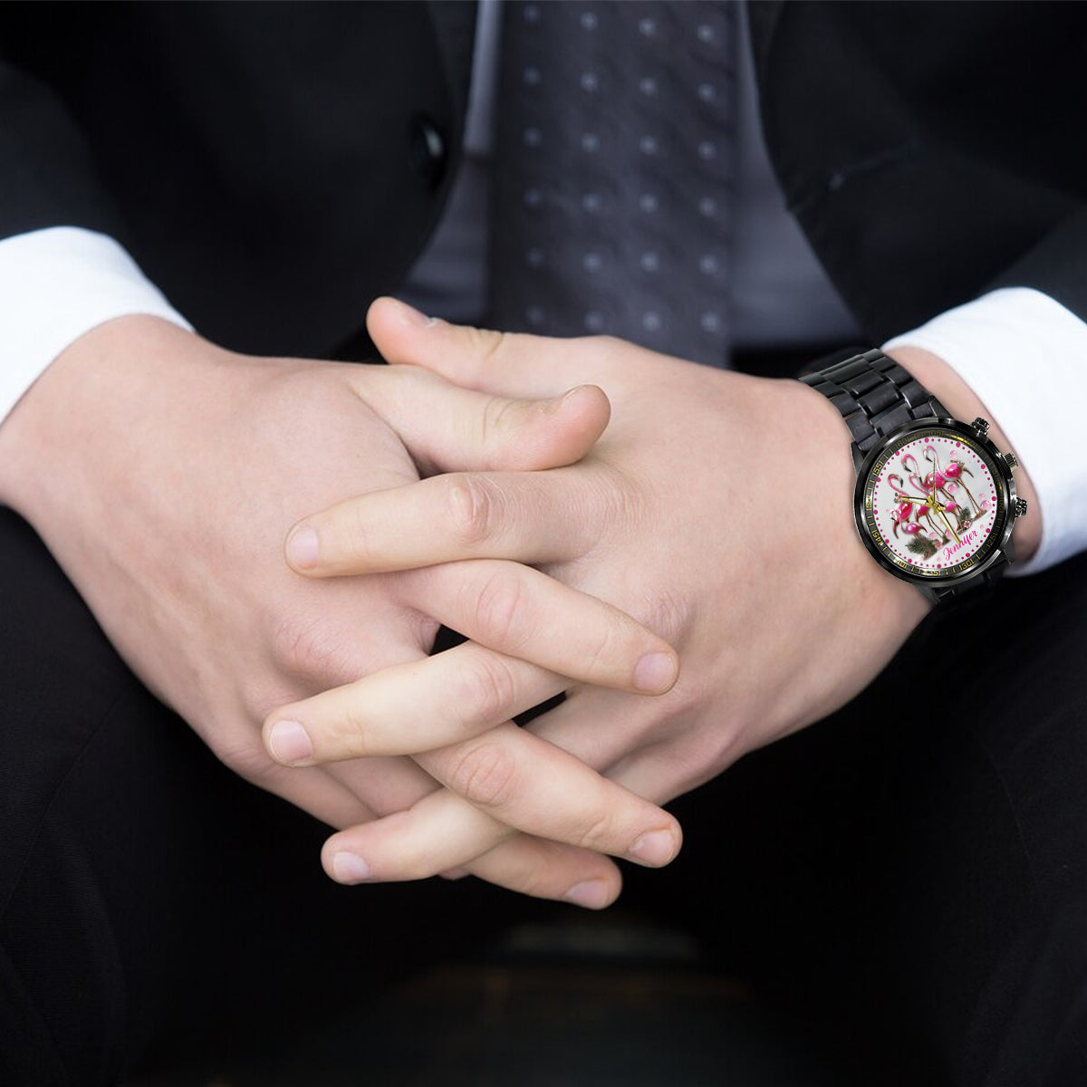 Elegant Flamingo - Personalized Flamingo Hand Watch